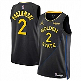 Men's Golden State Warriors #2 Brandin Podziemski Black 2024-25 Statement Edition Stitched Jersey Dzhi,baseball caps,new era cap wholesale,wholesale hats